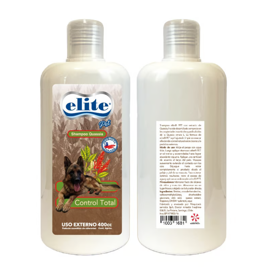 Shampoo de Quassia Elite Pet 400 ml
