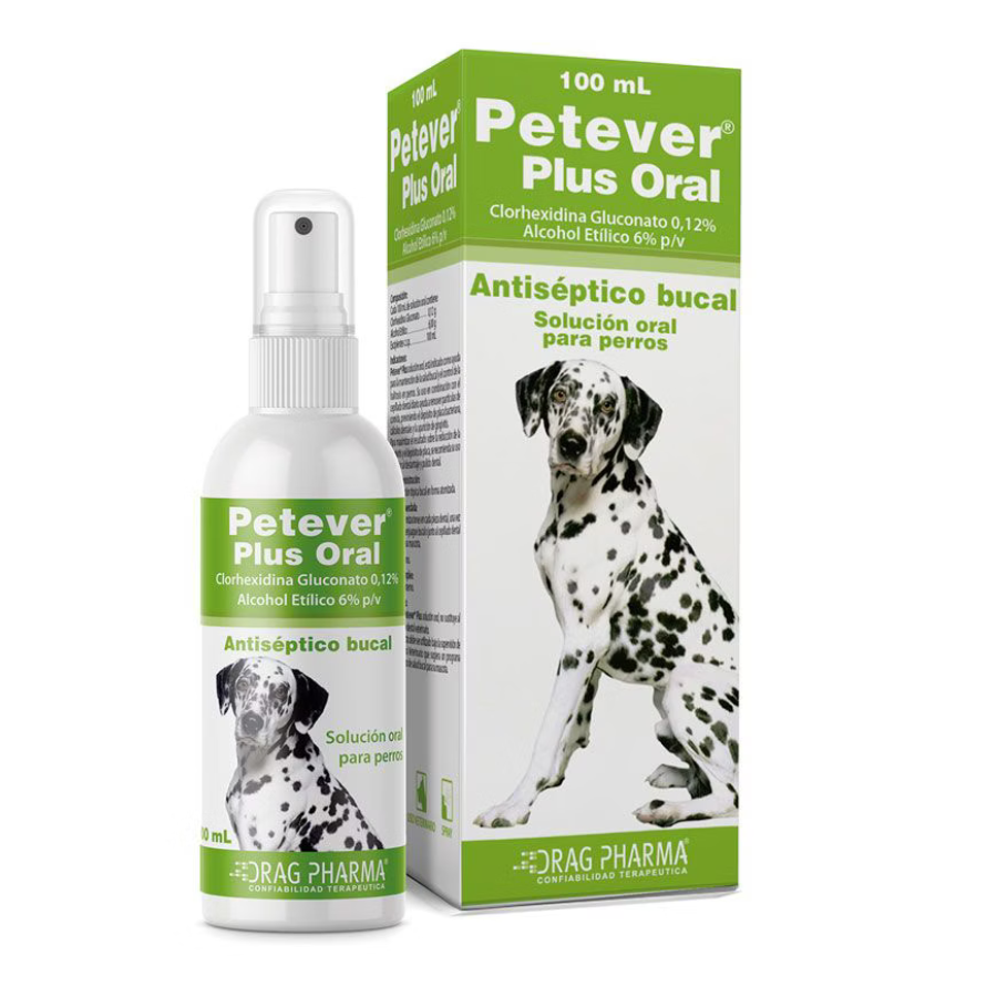 Petever Plus Oral Clorhexidina Antiséptico Bucal en Solución Para Perros 100 ml